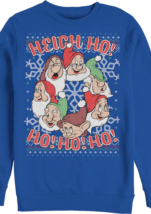 Faux Ugly Knit Seven Dwarfs Disney Christmas Sweatshirt - main product image