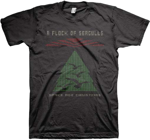 Faux Ugly Knit Space Age Christmas Flock Of Seagulls T-Shirt - main product image