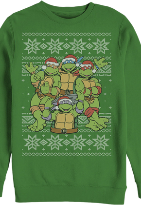 Faux Ugly Teenage Mutant Ninja Turtles Christmas Sweater