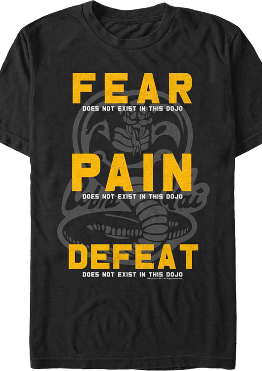 Fear Pain Defeat Do Not Exist In This Dojo Cobra Kai T-Shirt - main product image
