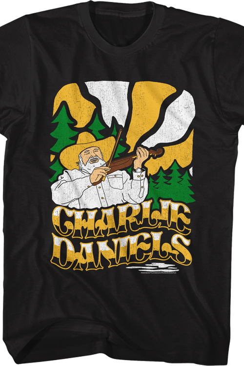 Fiddle Illustration Charlie Daniels T-Shirtmain product image