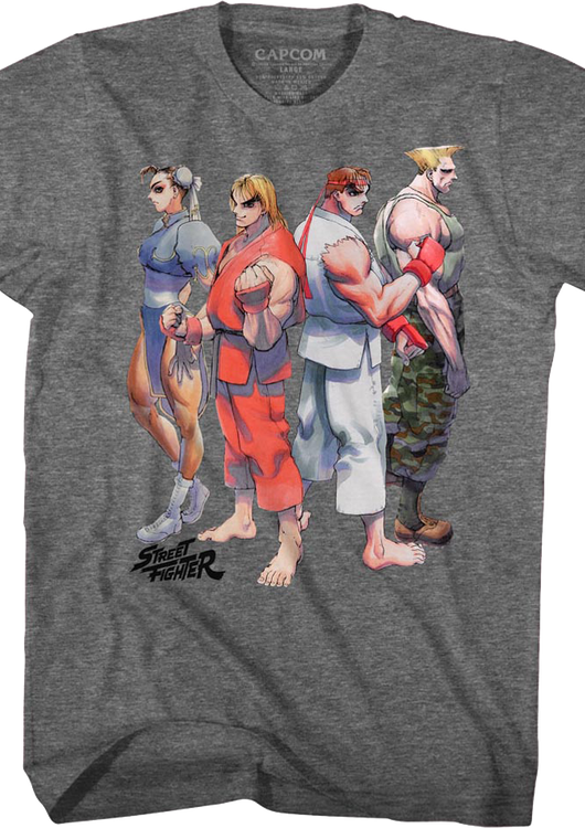 Fighters Lined Up Street Fighter T-Shirt - main product image