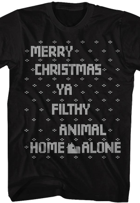 Filthy Animal Cross Stitch Home Alone T-Shirt