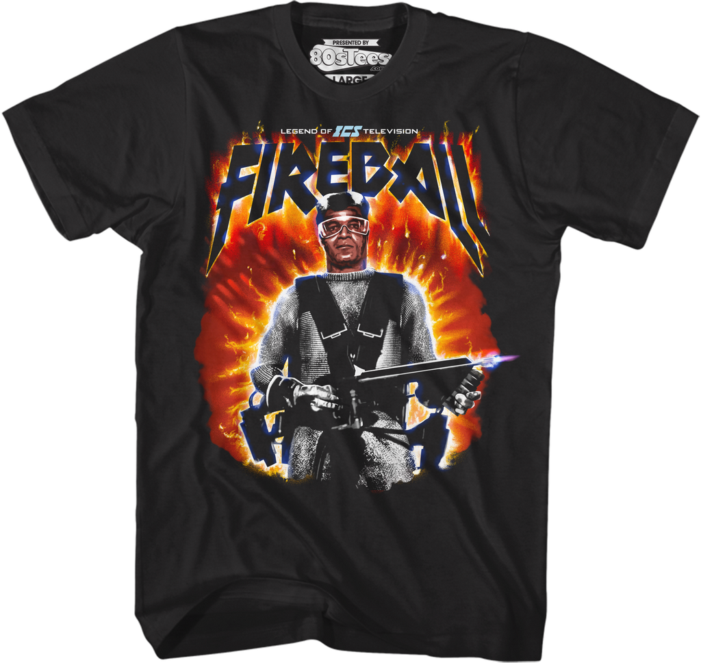 Fireball Merch Ringer Fireball Running Man T-Shirt: Running Man Mens T-Shirt