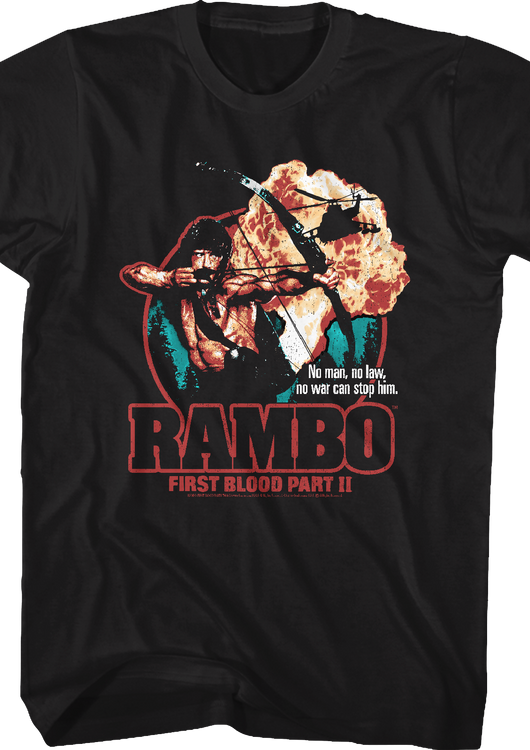 First Blood Part II Collage Poster Rambo T-Shirt - main product image