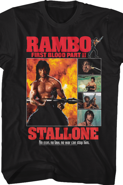 First Blood Part II Collage Rambo T-Shirtmain product image