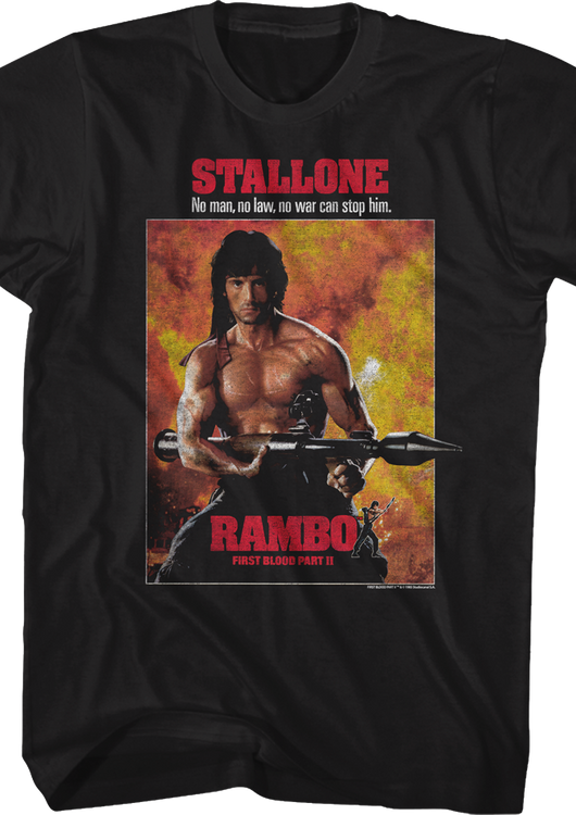 First Blood Part II Poster Rambo T-Shirt - main product image