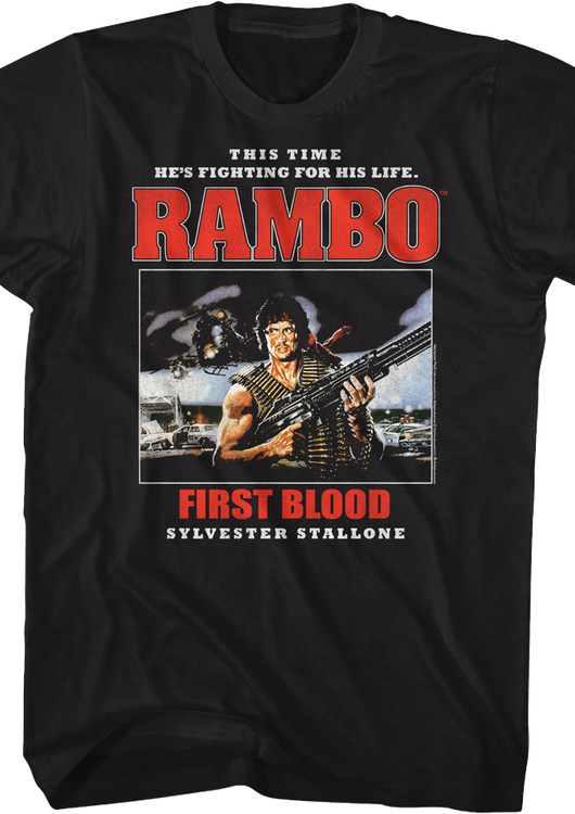 First Blood This Time He's Fighting For His Life Rambo T-Shirt - main product image