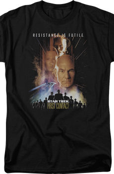 First Contact Poster Star Trek T-Shirt