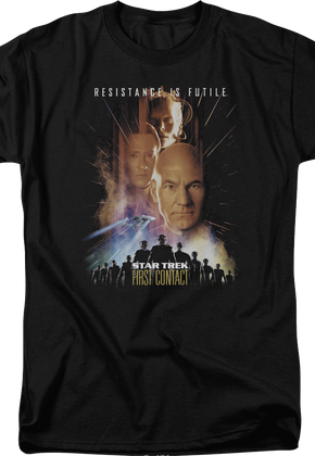 First Contact Poster Star Trek T-Shirt
