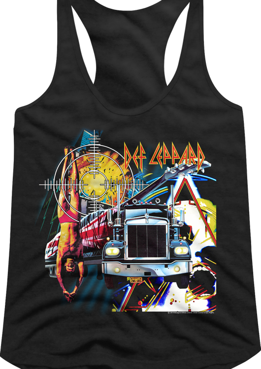 Ladies First Four Collage Def Leppard Racerback Tank Top - main product image