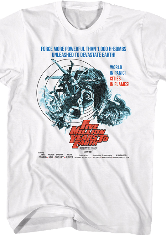 Five Million Years To Earth Hammer Films T-Shirt - main product image