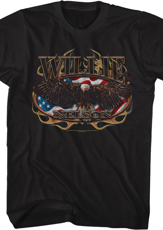 Flag & Eagle Willie Nelson T-Shirt - main product image