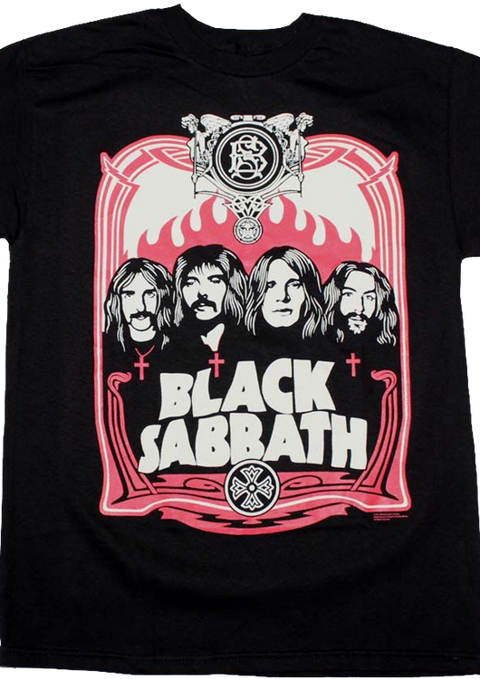 Flames Black Sabbath T-Shirt - main product image