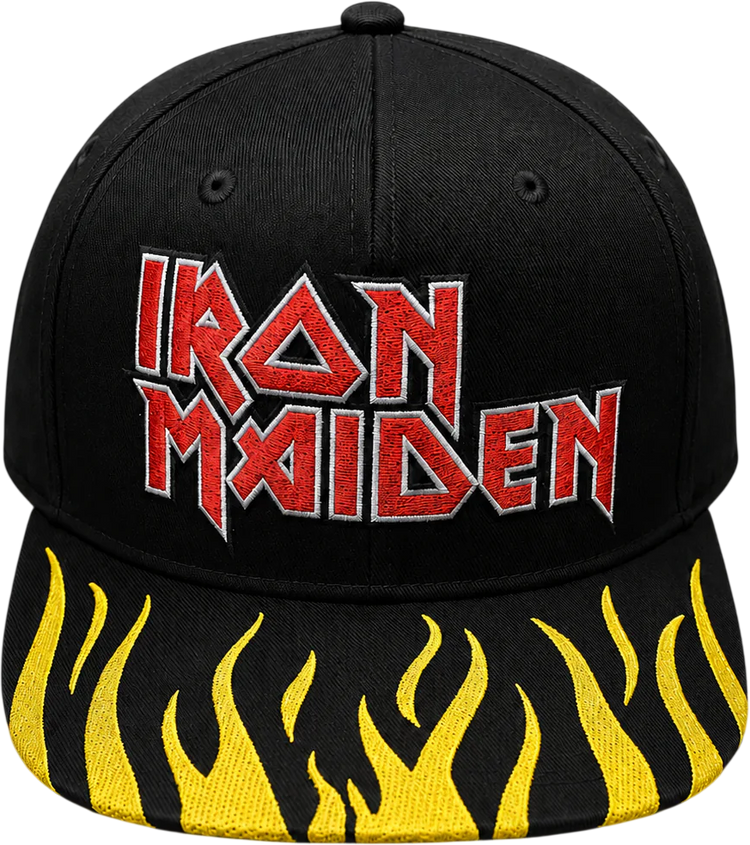 Flames Flatbill Snapback Iron Maiden Baseball Cap - main product image