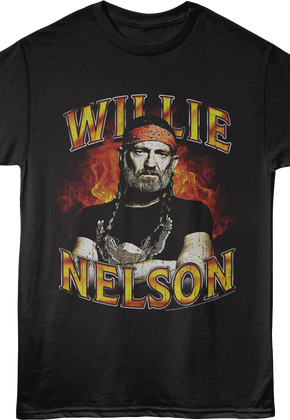 Flames Willie Nelson T-Shirt