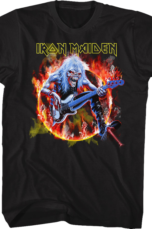 Flaming Circle Iron Maiden T-Shirtmain product image