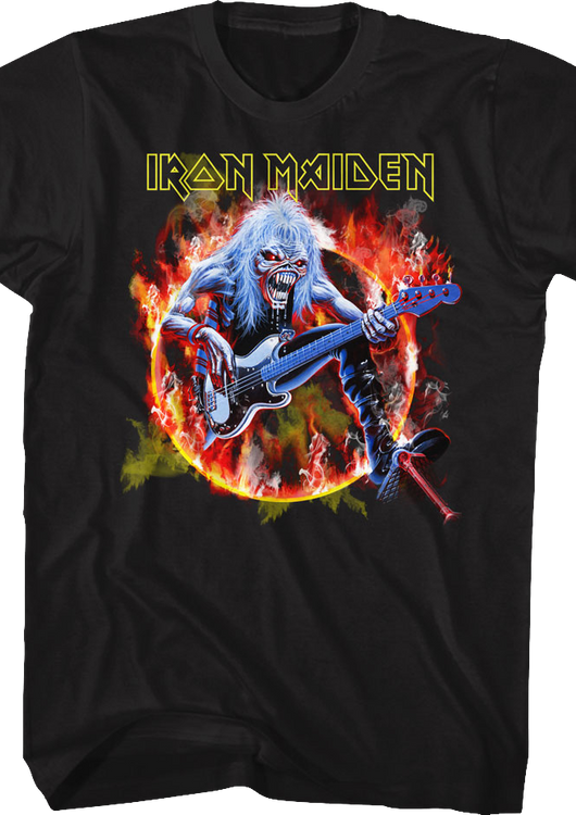 Flaming Circle Iron Maiden T-Shirt - main product image