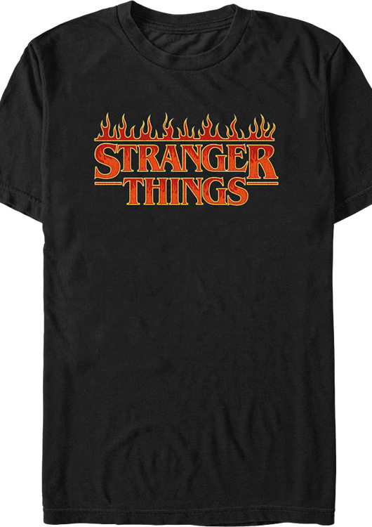 Flaming Logo Stranger Things T-Shirt - main product image