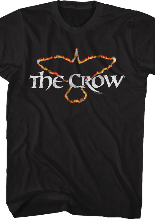 Flaming Logo The Crow T-Shirt - main product image