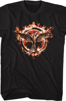 Flaming Mockingjay Hunger Games T-Shirt
