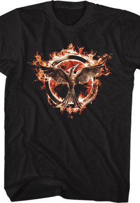 Flaming Mockingjay Hunger Games T-Shirt