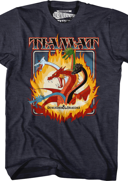 Flaming Tiamat Dungeons & Dragons T-Shirt - main product image
