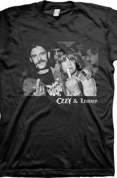 Flipping The Bird Lemmy Kilmister & Ozzy Osbourne T-Shirt