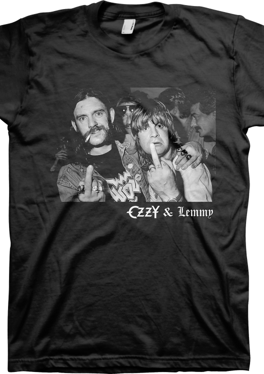 Flipping The Bird Lemmy Kilmister & Ozzy Osbourne T-Shirt - main product image