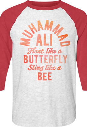 Float Like A Butterfly Sting Like A Bee Muhammad Ali Raglan Baseball Shirt