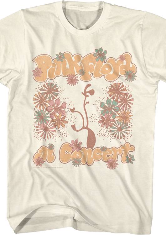 Floral Concert Pink Floyd T-Shirt - main product image
