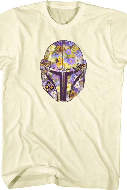 Floral Helmet Mandalorian Star Wars T-Shirt - main product image
