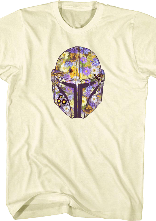 Floral Helmet Mandalorian Star Wars T-Shirt - main product image