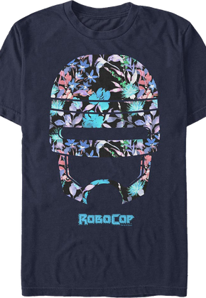 Floral Helmet Robocop T-Shirt