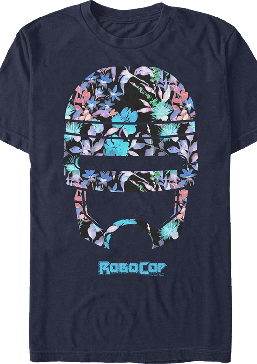 Floral Helmet Robocop T-Shirt - main product image