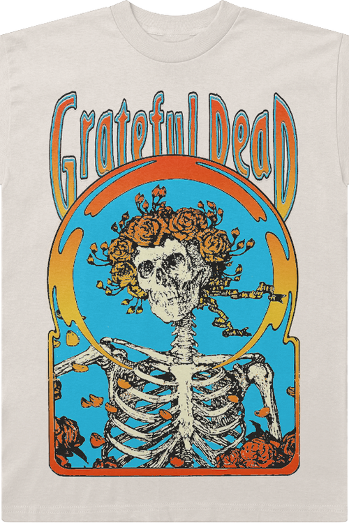 Flower Skeleton Grateful Dead T-Shirt Flower Skeleton Grateful Dead T-Shirt