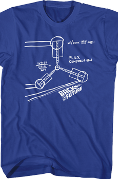 Flux Capacitor Sketch Back To The Future T-Shirt