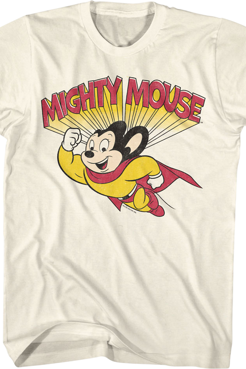 Flying And Flexing Mighty Mouse T-Shirtmain product image