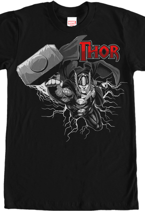 Flying God of Thunder Thor Shirt