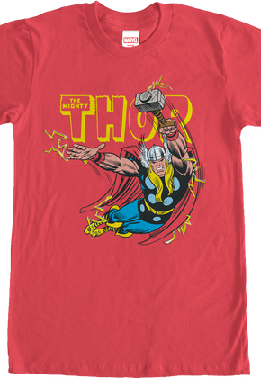 Flying God of Thunder Thor T-Shirt