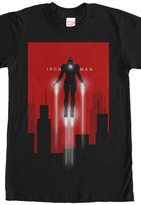 Flying Silhouette Iron Man T-Shirt