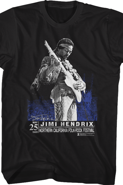 Folk-Rock Festival Jimi Hendrix T-Shirtmain product image