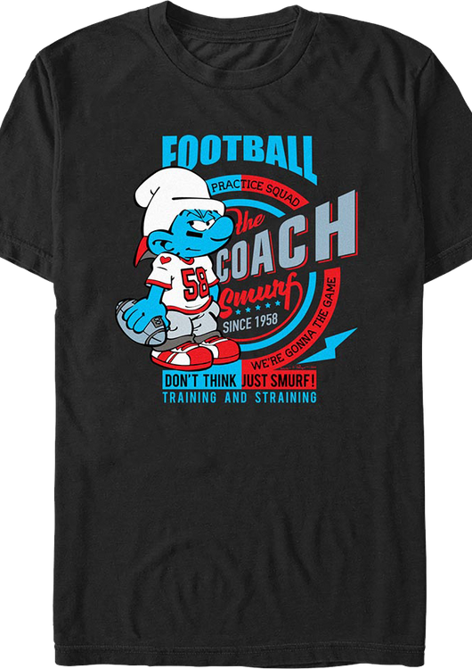 Football Practice Squad Smurfs T-Shirt - main product image