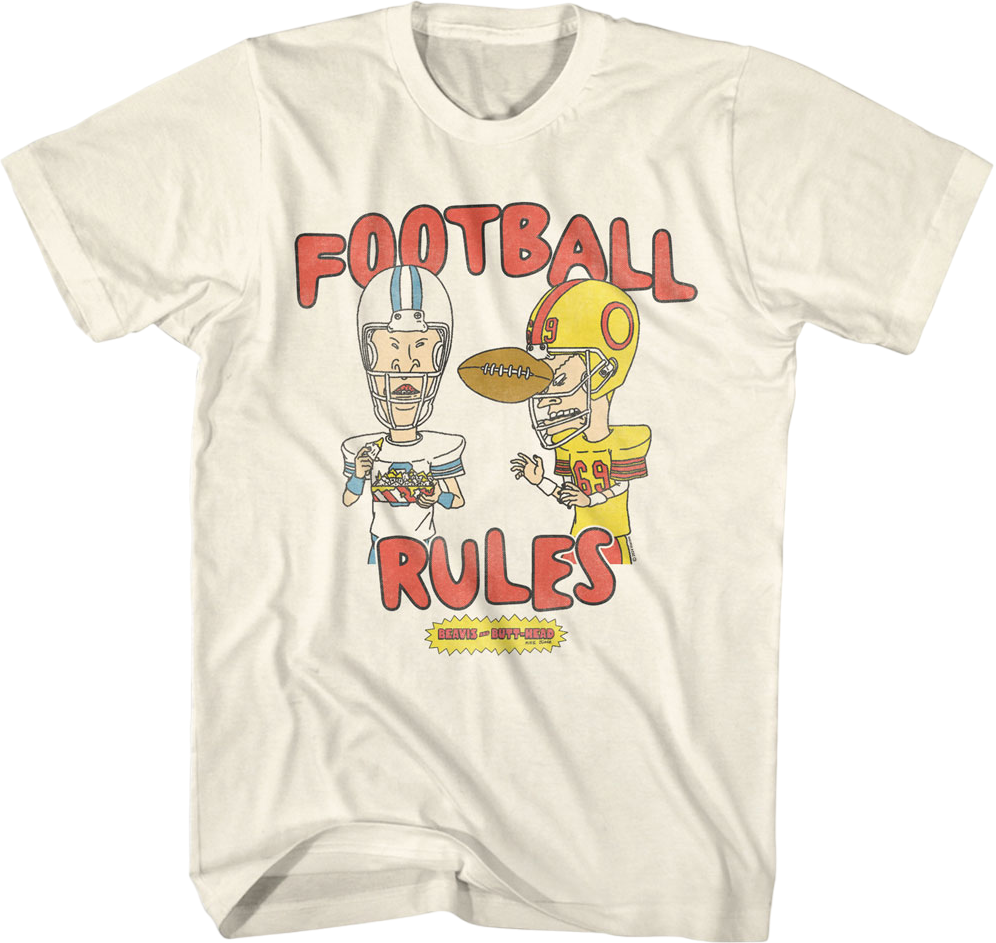 Football Rules Beavis And ButtHead TShirt