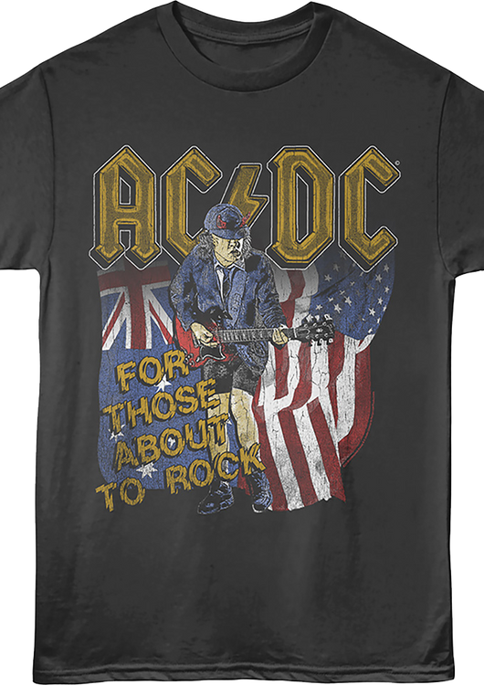 For Those About To Rock Flags ACDC T-Shirt - main product image