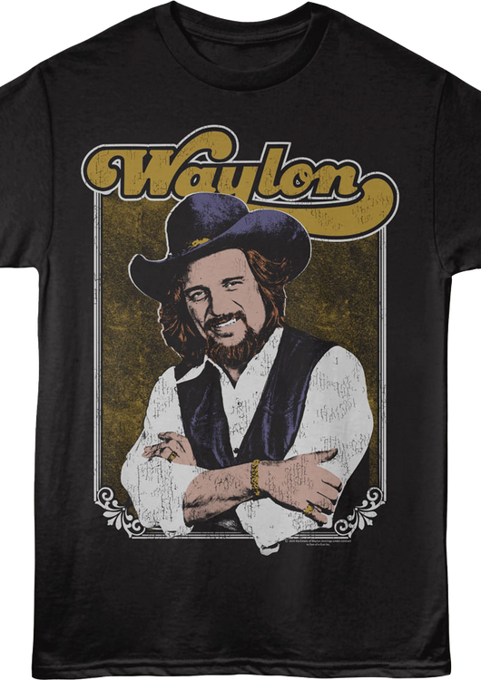 Framed Photo Waylon Jennings T-Shirt - main product image