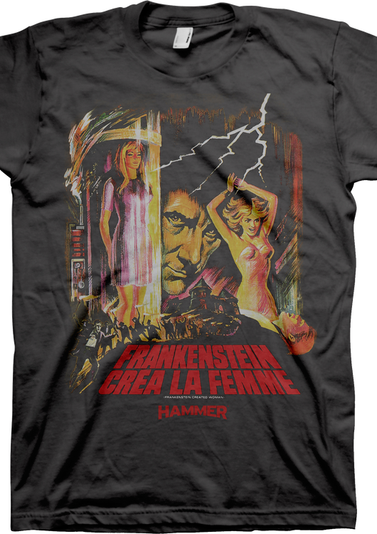 Frankenstein Created Woman Hammer Films T-Shirt - main product image