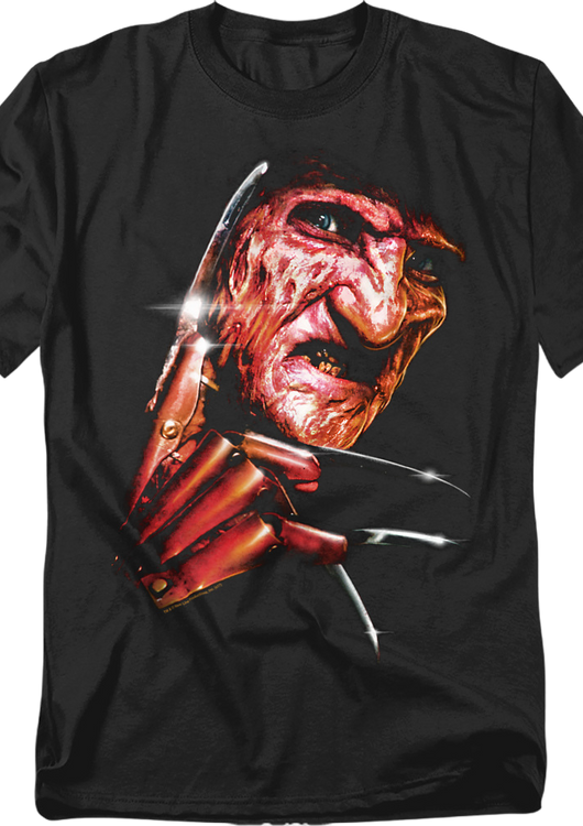 Freddy Close-Up Nightmare On Elm Street T-Shirt - main product image