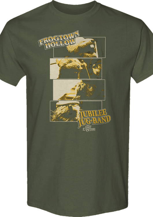 Frogtown Hollow Jubilee Jug-Band Collage Emmet Otter T-Shirt - main product image