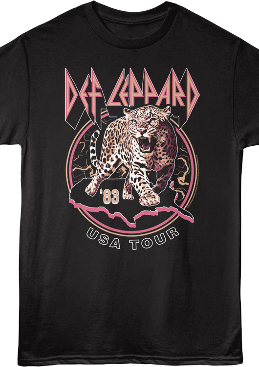 Front & Back '83 USA Tour Def Leppard T-Shirt - main product image